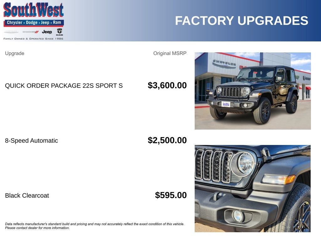 2025 Jeep Wrangler WRANGLER 2-DOOR SPORT S