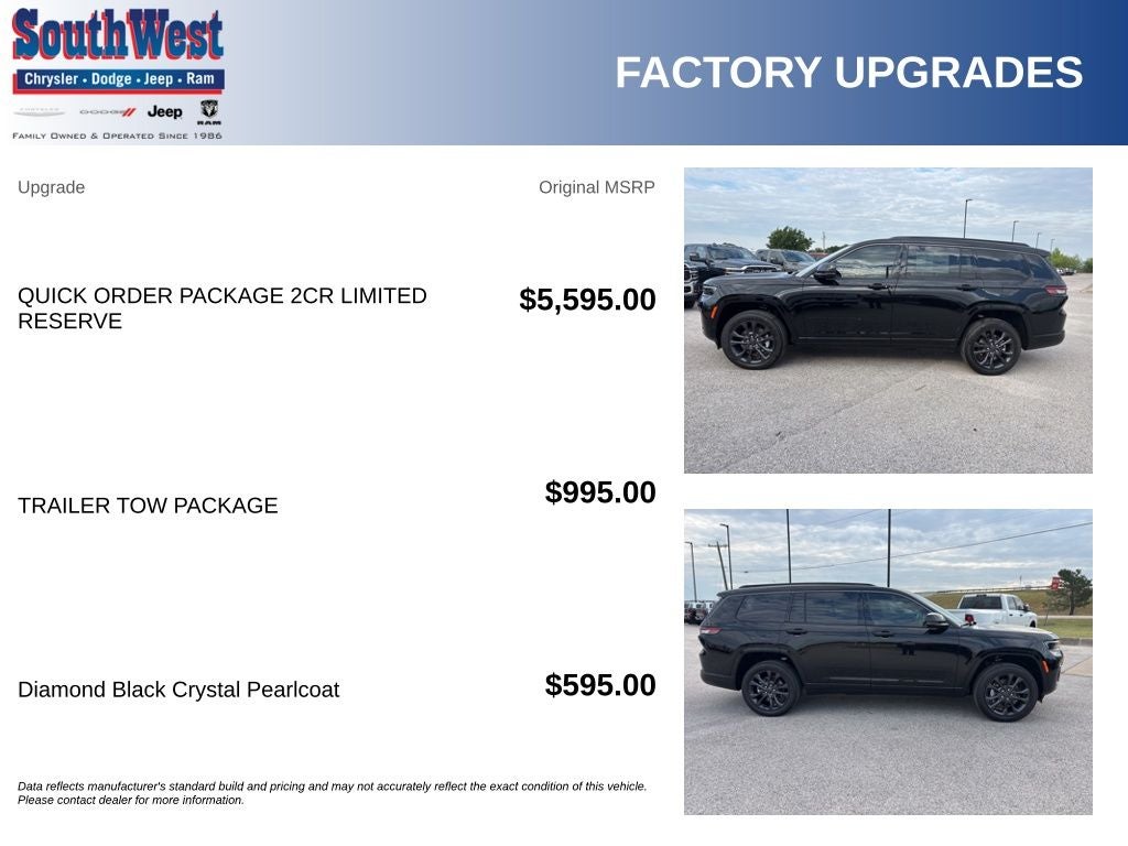 2026 Jeep Grand Cherokee GRAND CHEROKEE L LIMITED RESERVE 4X4