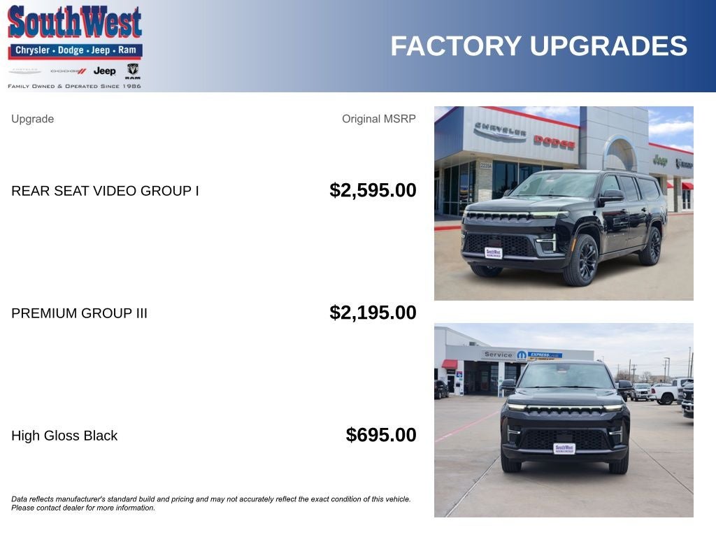 2026 Jeep Grand Wagoneer GRAND WAGONEER L SUMMIT OBSIDIAN 4X4