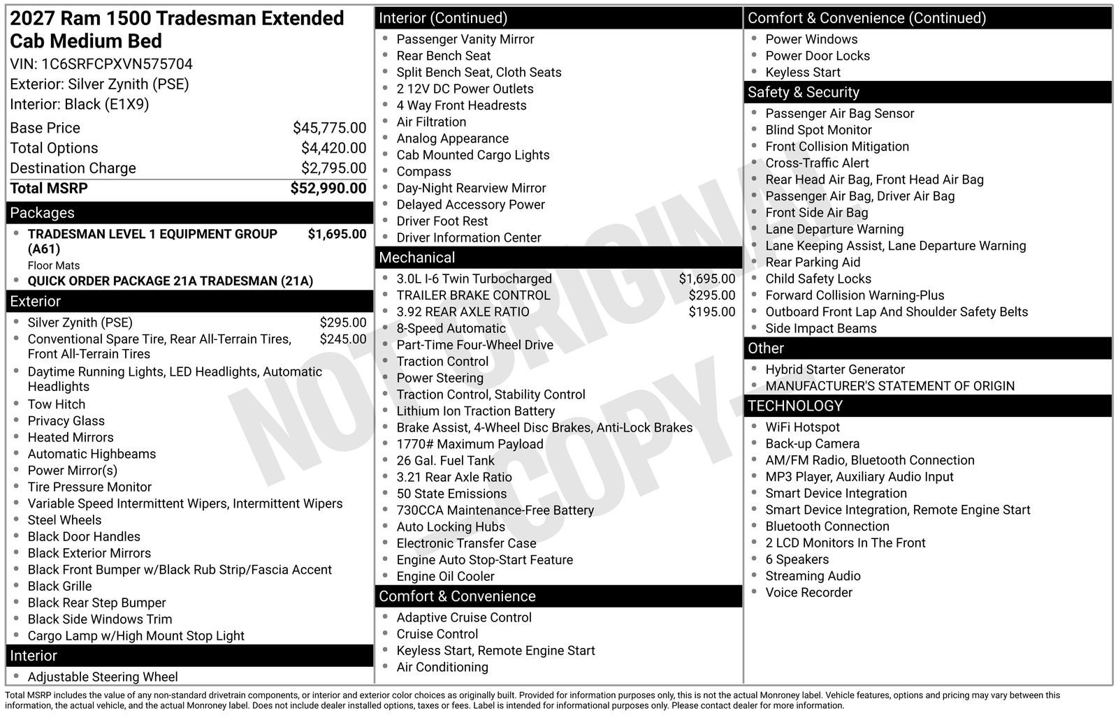 2027 RAM Ram 1500 Tradesman