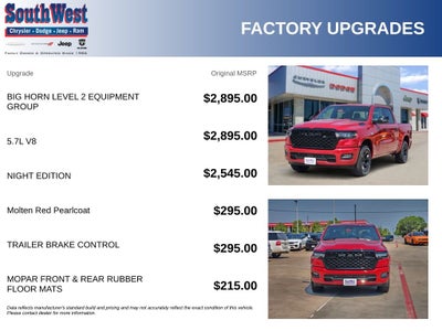 2026 RAM Ram 1500 RAM 1500 LONE STAR CREW CAB 4X4 5'7' BOX