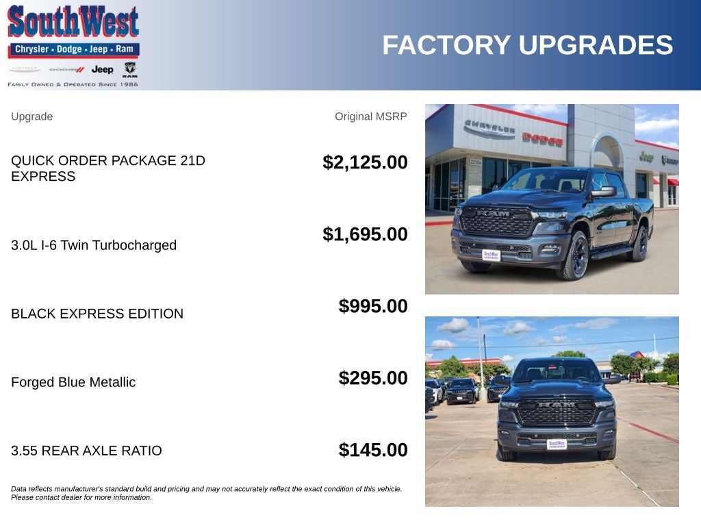 2026 RAM Ram 1500 RAM 1500 EXPRESS CREW CAB 4X4 5'7' BOX