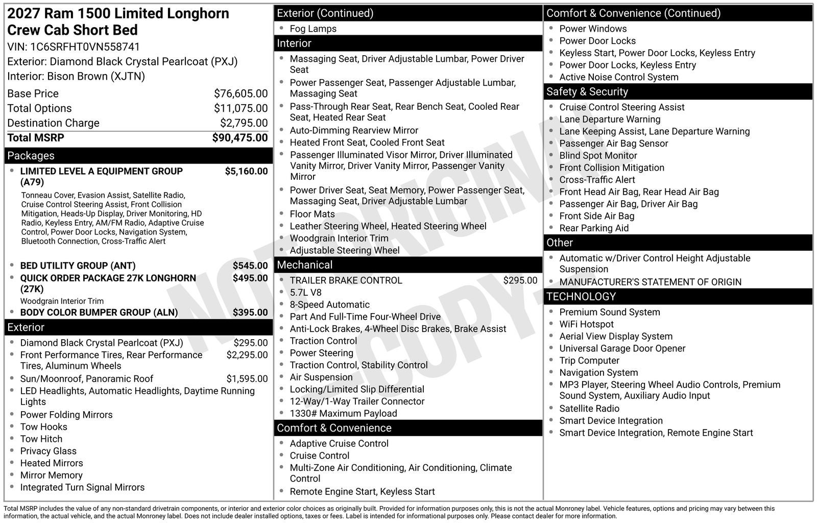 2027 RAM Ram 1500 Longhorn