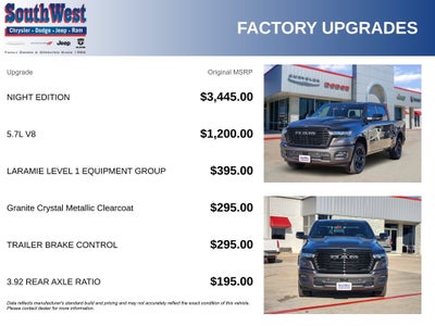 2026 RAM Ram 1500 RAM 1500 LARAMIE CREW CAB 4X4 5'7' BOX