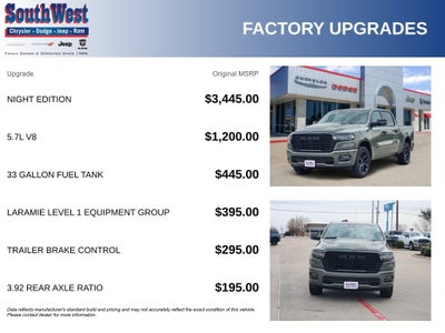 2026 RAM Ram 1500 RAM 1500 LARAMIE CREW CAB 4X4 5'7' BOX