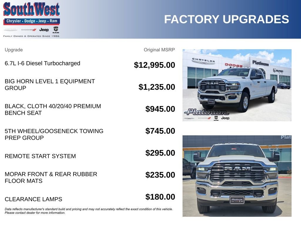 2026 RAM Ram 3500 RAM 3500 LONE STAR CREW CAB 4X4 8' BOX