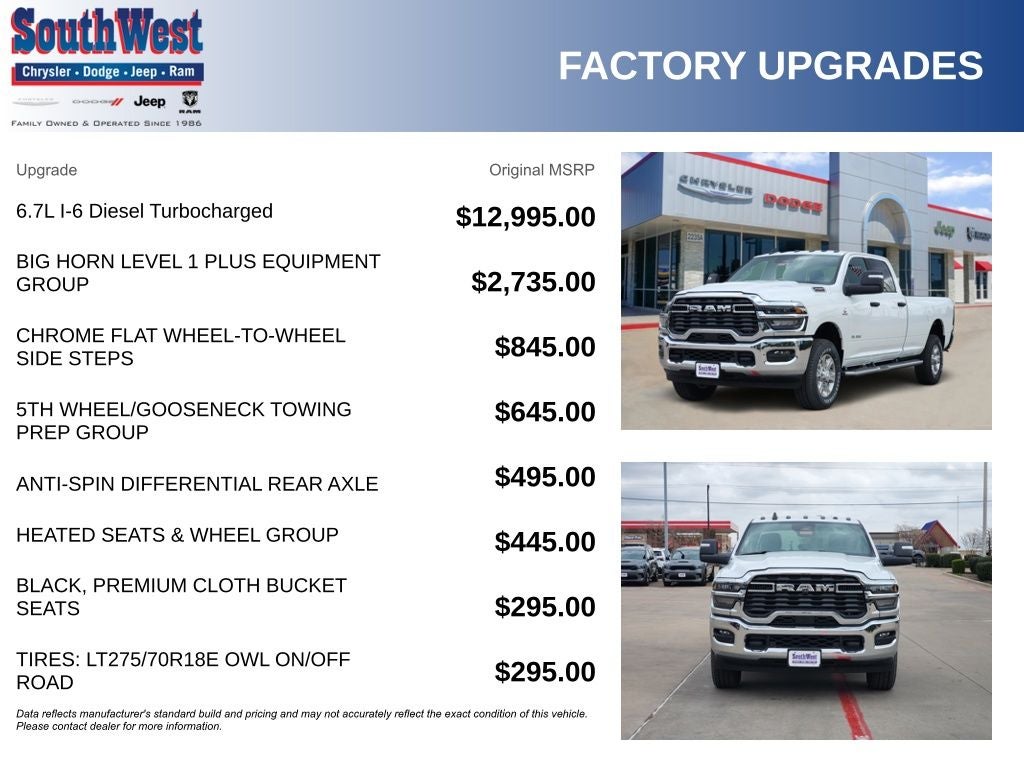2026 RAM Ram 2500 RAM 2500 LONE STAR CREW CAB 4X4 8' BOX