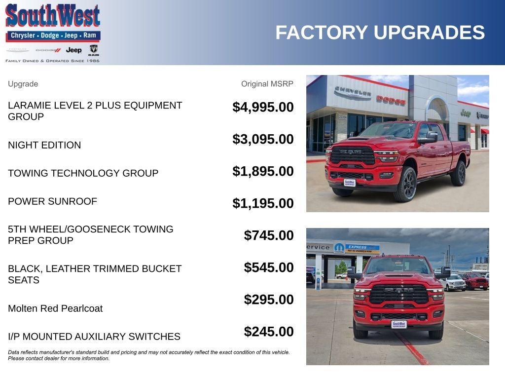2026 RAM Ram 2500 RAM 2500 LARAMIE MEGA CAB 4X4 6'4' BOX