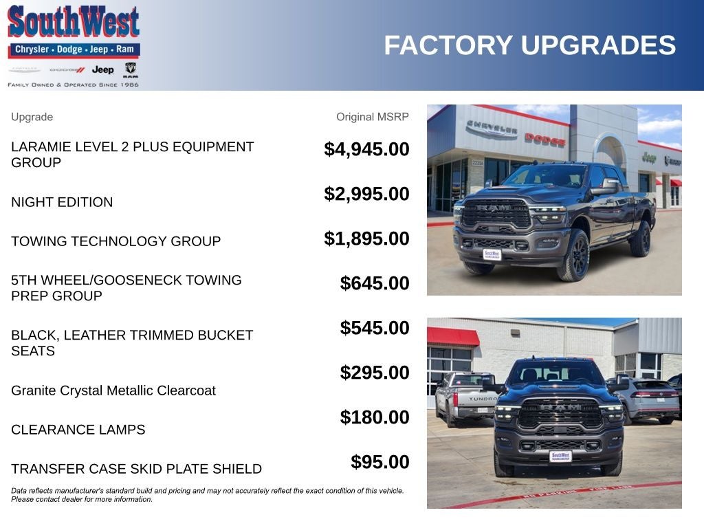 2026 RAM Ram 2500 RAM 2500 LARAMIE MEGA CAB 4X4 6'4' BOX