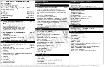 2027 RAM Ram 2500 Limited