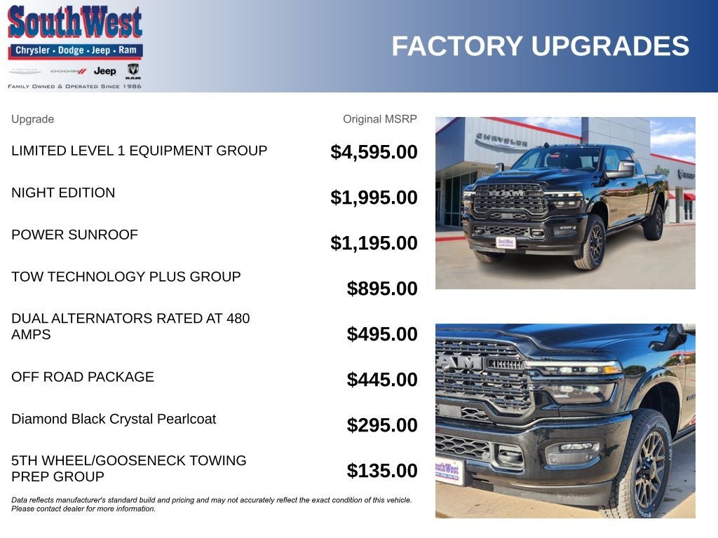 2026 RAM Ram 2500 RAM 2500 LIMITED MEGA CAB 4X4 6'4' BOX