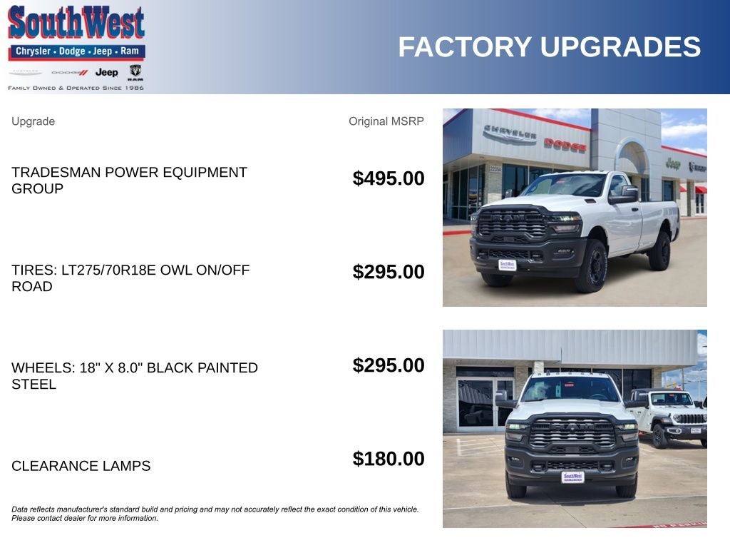 2026 RAM Ram 2500 RAM 2500 TRADESMAN REGULAR CAB 4X4 8' BOX