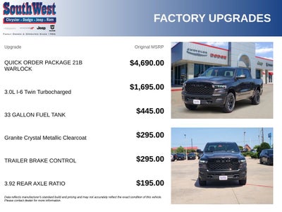 2026 RAM Ram 1500 RAM 1500 WARLOCK CREW CAB 4X4 5'7' BOX