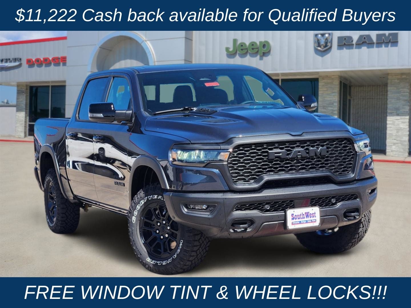 2026 RAM Ram 1500 RAM 1500 REBEL CREW CAB 4X4 5'7' BOX