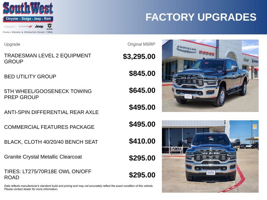 2026 RAM Ram 2500 RAM 2500 TRADESMAN CREW CAB 4X4 6'4' BOX