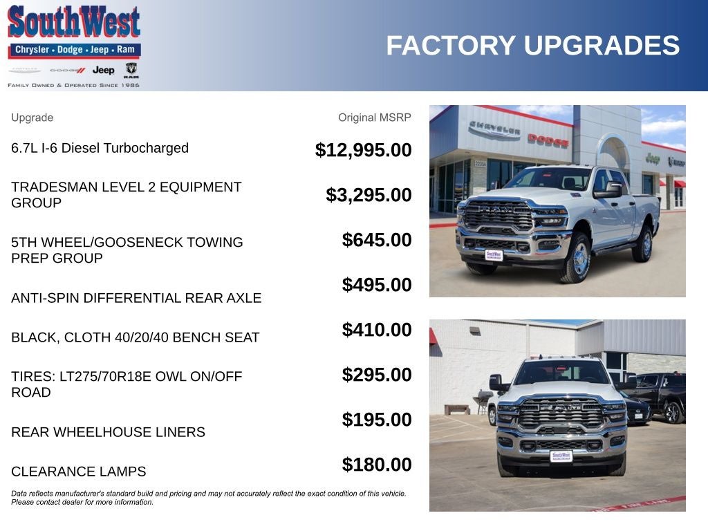 2026 RAM Ram 2500 RAM 2500 TRADESMAN CREW CAB 4X4 6'4' BOX