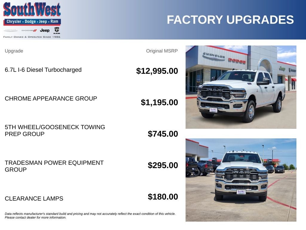 2026 RAM Ram 2500 RAM 2500 TRADESMAN CREW CAB 4X4 6'4' BOX