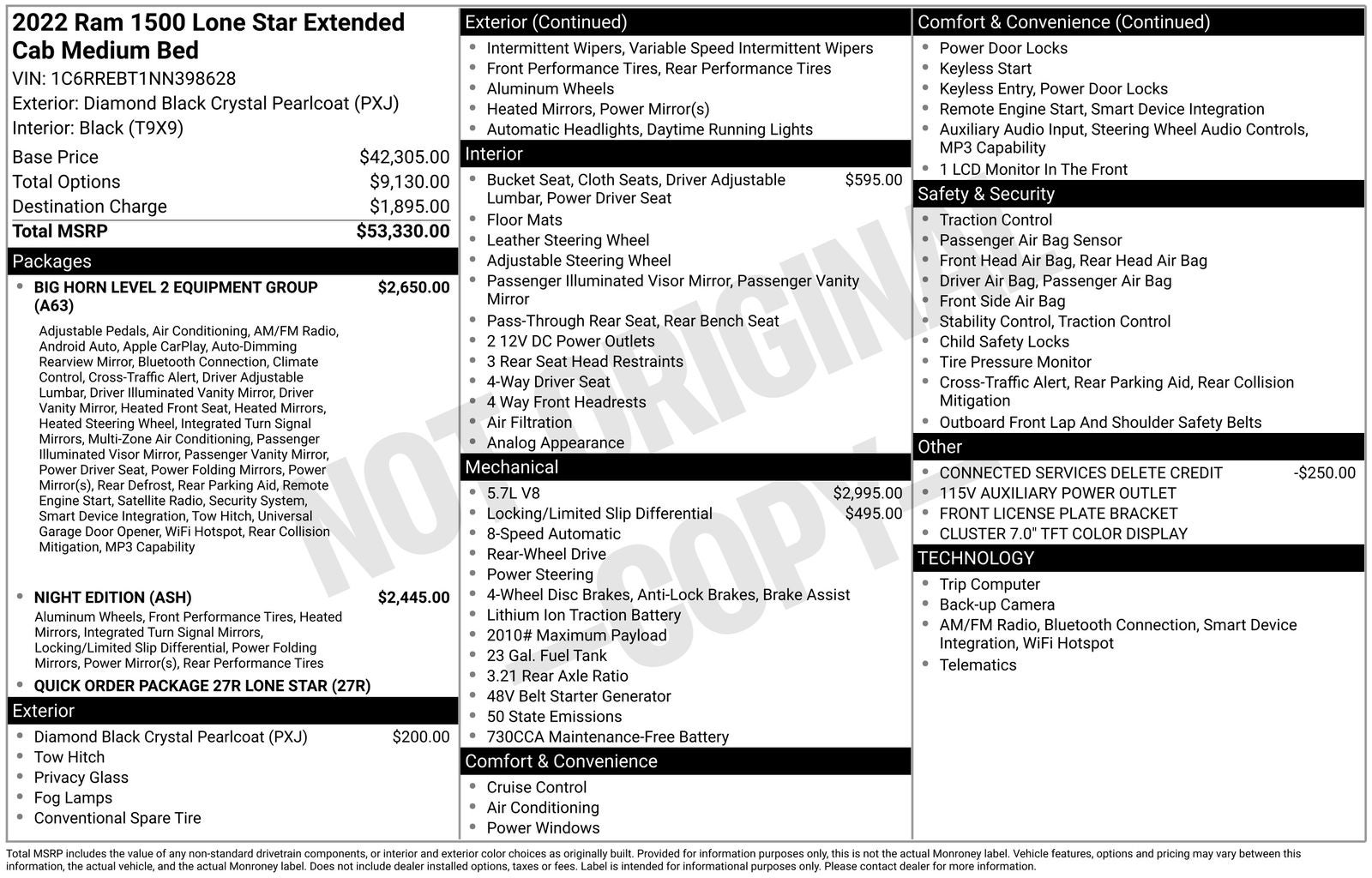 2022 RAM 1500 Big Horn/Lone Star