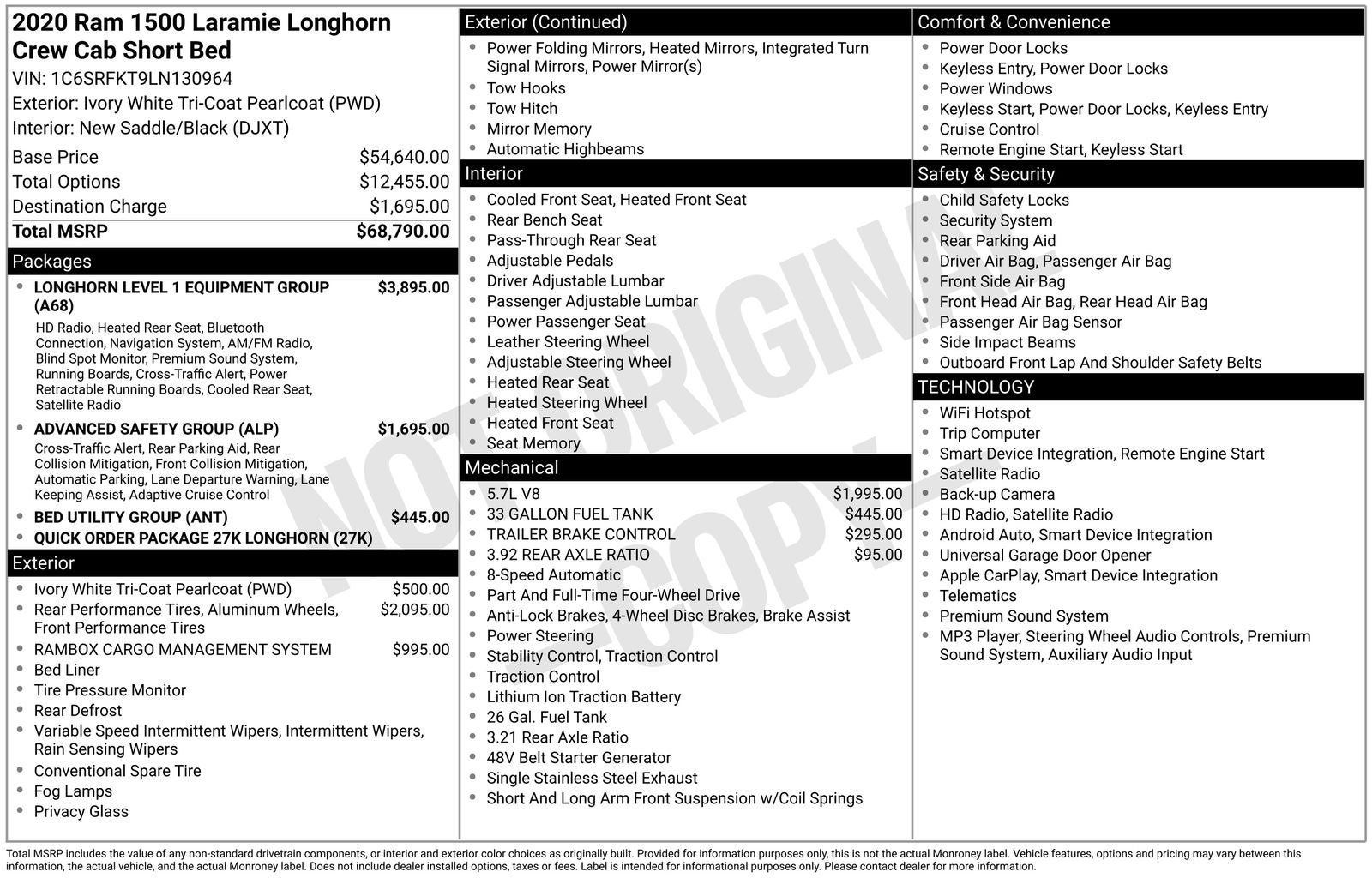 2020 RAM 1500 Laramie Longhorn