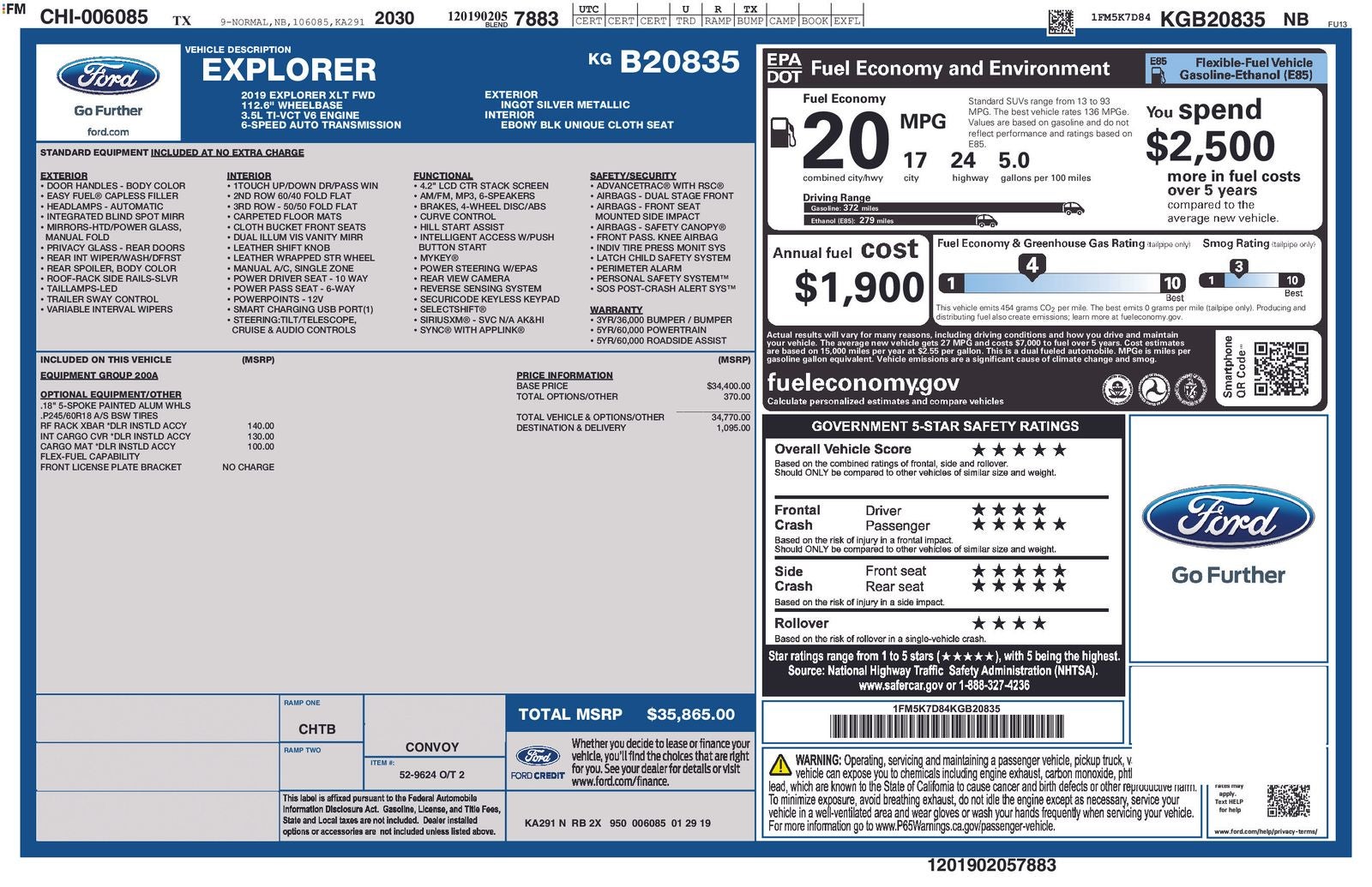 2019 Ford Explorer XLT