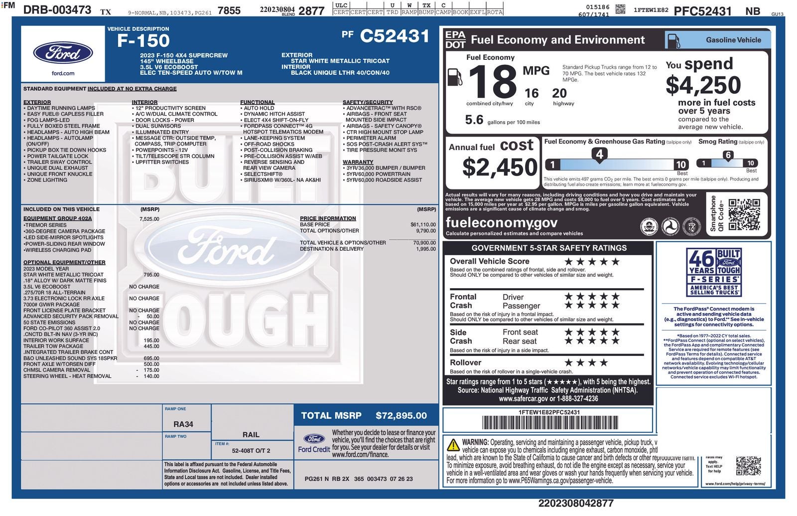 2023 Ford F-150 Tremor®