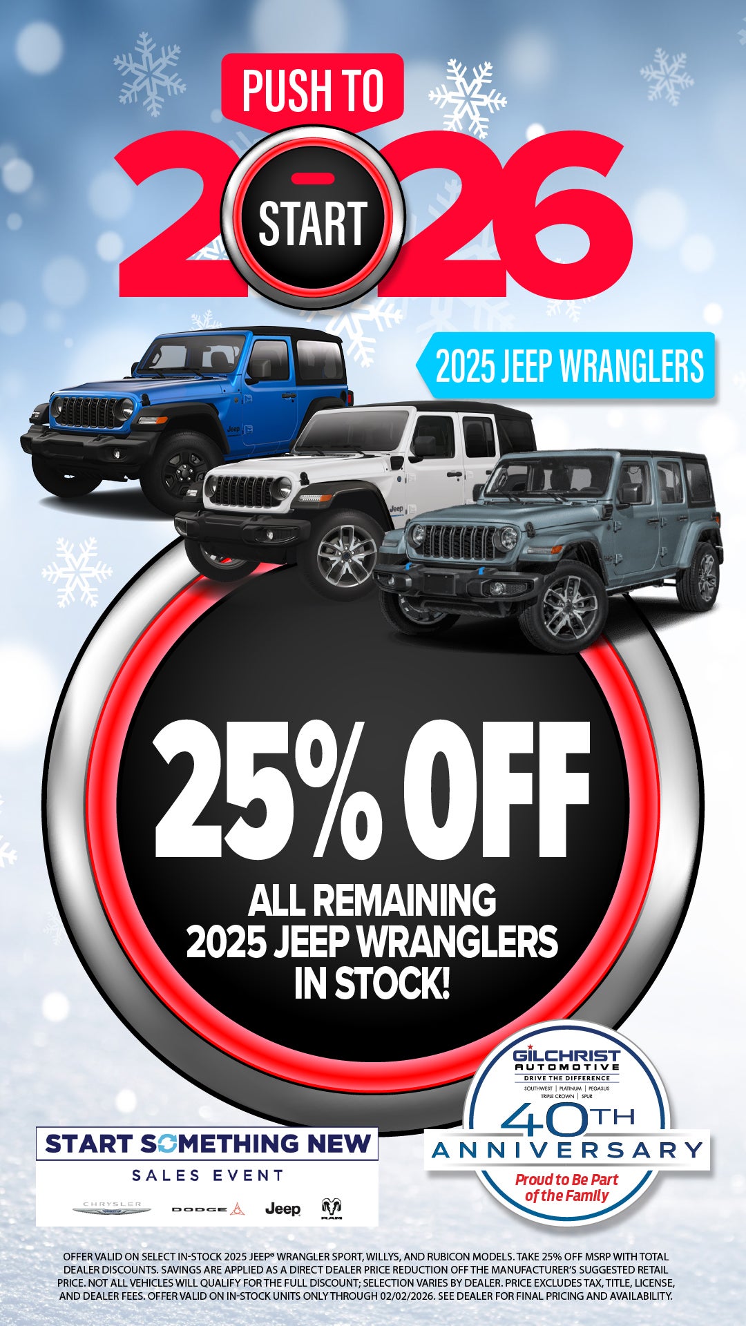 Shop 25% Off MSRP on 2025 Jeep Wrangler!